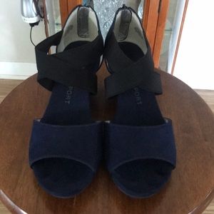 Anne Klein Sport Navy Blue Sandals